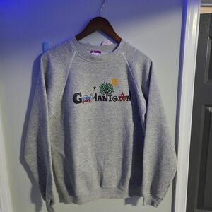 VTG 1975 Germantown Hanes Crewneck Sweatshirt Gray Size Large 50/50 Made in USA